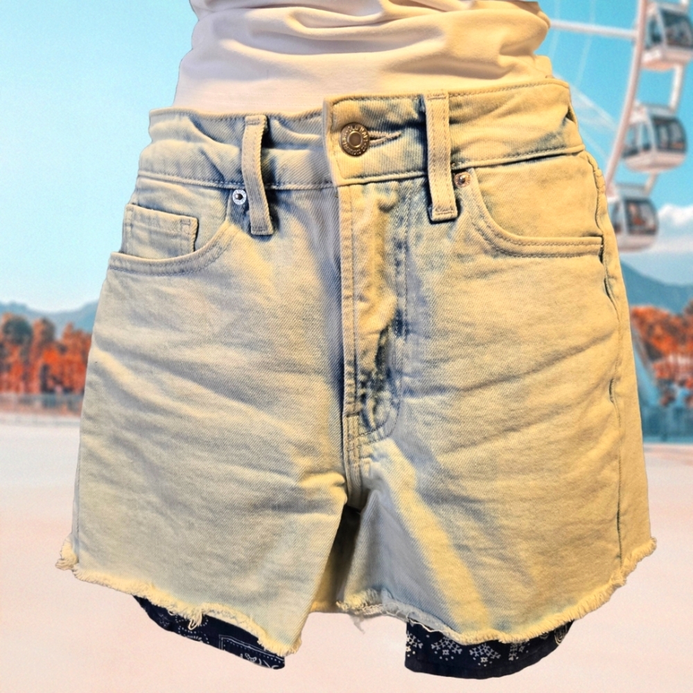 High Rise Denim Shorts‎ - Size 4